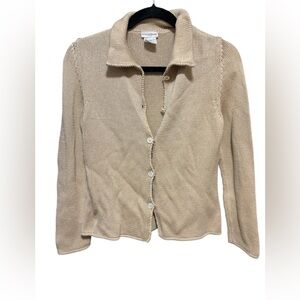 PAOLA BARZANO size Medium 100%‎ Natural Cotton cardigan